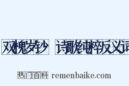 双槐岁钞·诗歌纯粹反义词是什么意思的图片